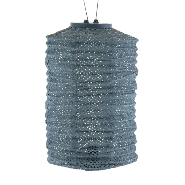 LUMIZ Lampion Solarlampe Cylinder 18 Topaze Grey-Blue graublau Ø 18 cm - Tyvek®