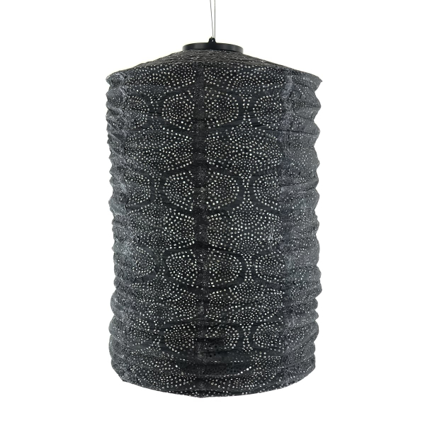 LUMIZ Lampion Solarlampe Cylinder 28 Tigres Black schwarz Ø 28 cm - Tyvek®