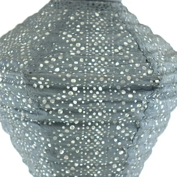 LUMIZ Lampion Solarlampe Diamant 28 Lace Grey Blue graublau Ø 28 cm - Tyvek®