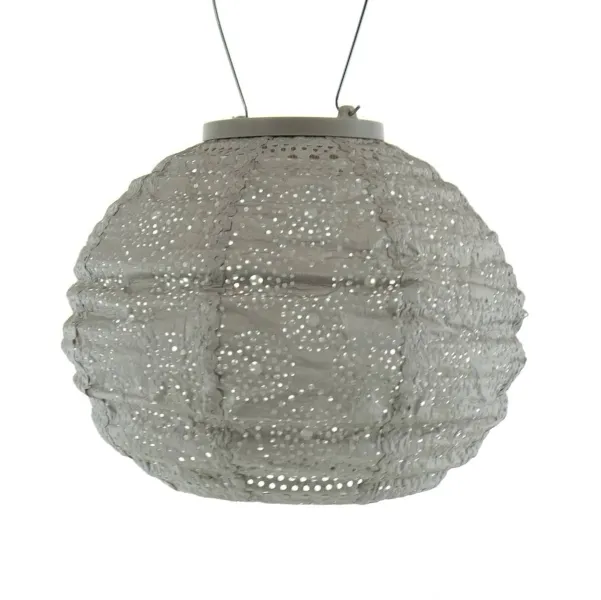 LUMIZ Lampion Solarlampe Round 20 Spectare Taupe hellgrau Ø 20 cm - Tyvek® LUMIZ Lampion Solarlampe Round 20 Spectare Taupe hellgrau Ø 20 cm - Tyvek®
