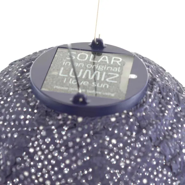 LUMIZ Lampion Solarlampe Round 20 Topaze Future Dusk blau-violett Ø 20 cm - Tyvek®