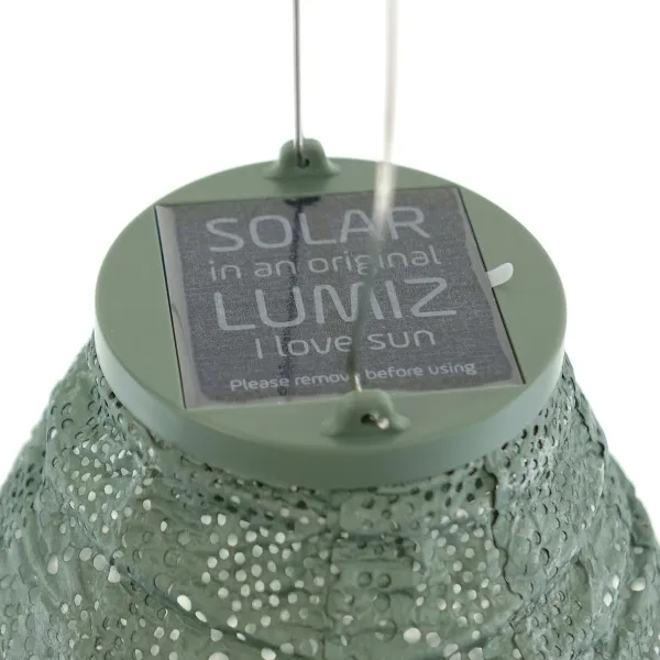 LUMIZ Lampion Solarlampe Tulip 20 Bazaar Sage Green salbeigrün Ø 20 cm - Tyvek®