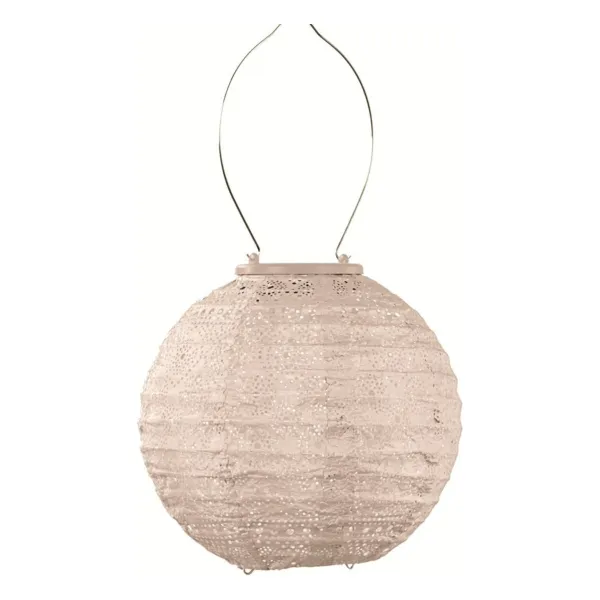 LUMIZ Lampion Solarlampe Tulip 20 Lace Soft Blush Ø 20 cm - Tyvek®
