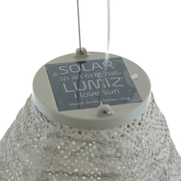 LUMIZ Lampion Solarlampe Tulip 20 Topaze Light Taupe Helltaupe Ø 20 cm - Tyvek®