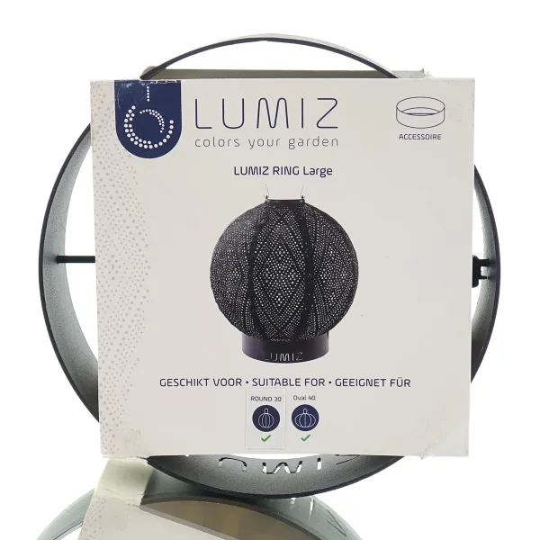 LUMIZ Zubehör Lampion Ring L Large Black schwarz Ø 18 cm - Metall LUMIZ Zubehör Lampion Ring L Large Black schwarz Ø 18 cm - Metall
