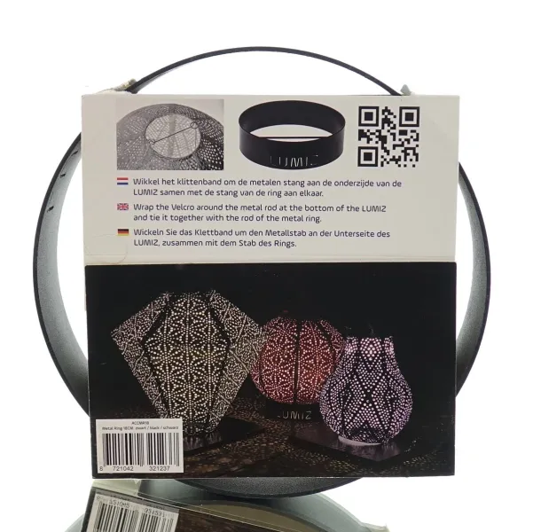 LUMIZ Zubehör Lampion Ring L Large Black schwarz Ø 18 cm - Metall