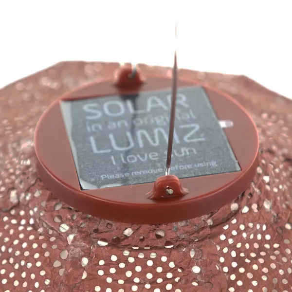 LUMIZ Lampion Solarlampe Crown 40 Bazaar Copper kupferfarben Ø 40 cm - Tyvek®