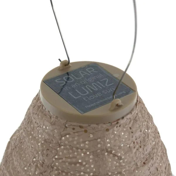 LUMIZ Lampion Solarlampe Long Oval 20 Bazaar Pink lachsrosa Ø 20 cm - Tyvek®