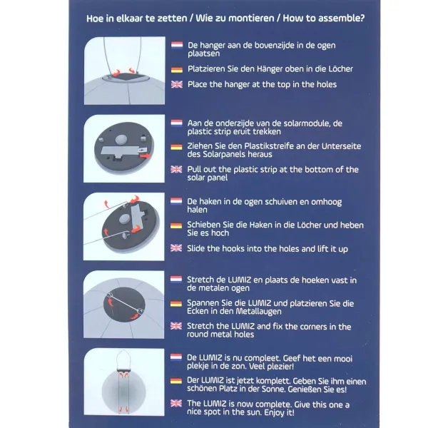 LUMIZ Lampion Solarlampe Round 30 Bazaar Gold goldfarben Ø 30 cm - Tyvek®