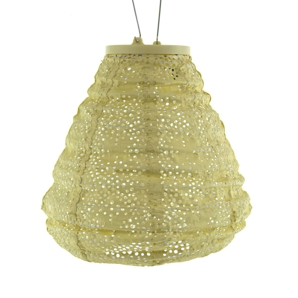 LUMIZ Lampion Solarlampe Tulip 20 Charme Yellow gelb Ø 20 cm - Tyvek®