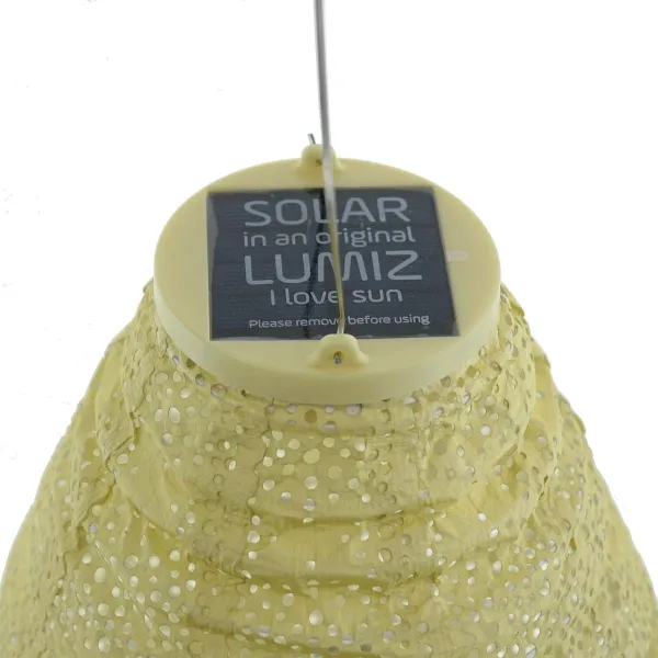LUMIZ Lampion Solarlampe Tulip 20 Charme Yellow gelb Ø 20 cm - Tyvek®