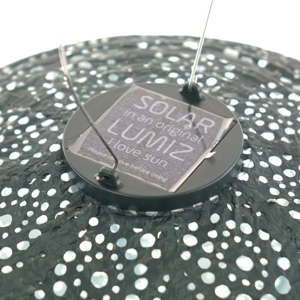 LUMIZ Lampion Solarlampe Round 40 Fiore Green dunkelgrün Ø 40 cm - Tyvek®