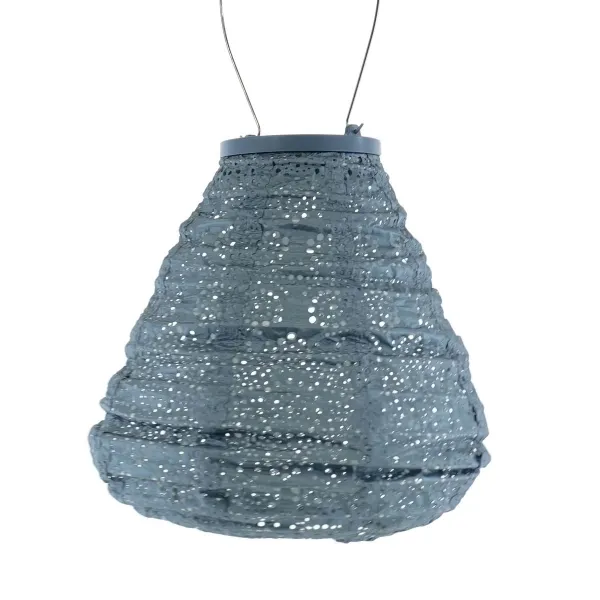 LUMIZ Lampion Solarlampe Tulip 20 Fiore Grey Blue graublau Ø 20 cm - Tyvek® LUMIZ Lampion Solarlampe Tulip 20 Fiore Grey Blue graublau Ø 20 cm - Tyvek®