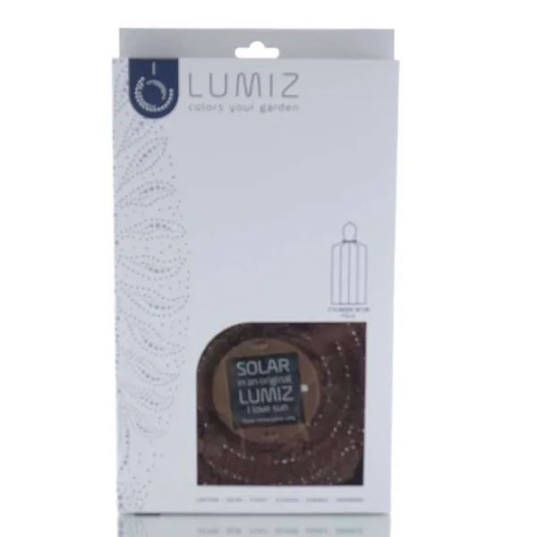 LUMIZ Lampion Solarlampe Cylinder 18 Folia Plum purpurrot Ø 18 cm - Tyvek®