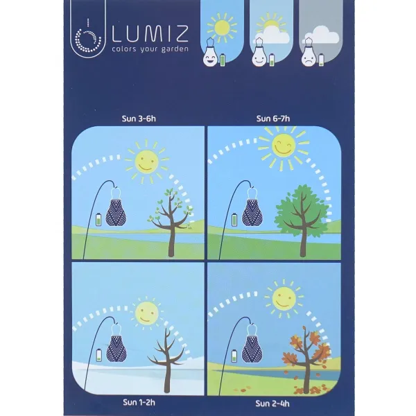 LUMIZ Lampion Solarlampe Crown 40 Funale Apricot aprikot Ø 40 cm - Tyvek®