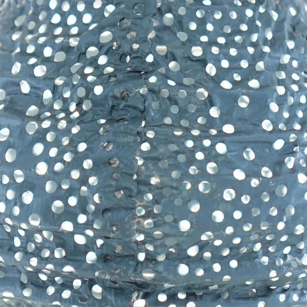 LUMIZ Lampion Solarlampe Bulb 16 Ikat Petrol blaugrau Ø 16 cm - Tyvek®