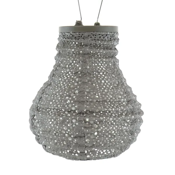 LUMIZ Lampion Solarlampe Bulb 16 Lace Taupe hellgrau Ø 16 cm - Tyvek® LUMIZ Lampion Solarlampe Bulb 16 Lace Taupe hellgrau Ø 16 cm - Tyvek®