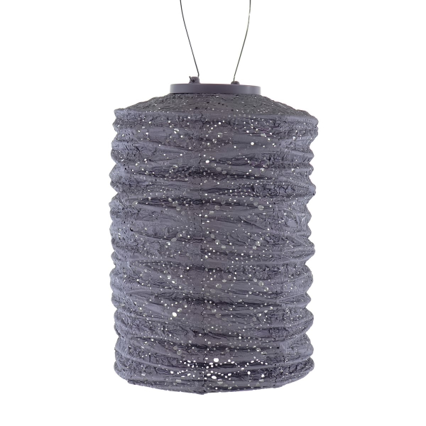 LUMIZ Lampion Solarlampe Cylinder 18 Mandela Mauve Purple lila Ø 18 cm - Tyvek®