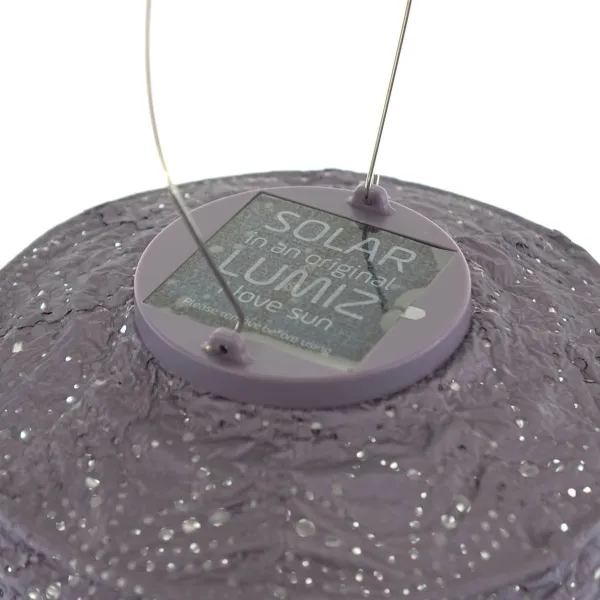 LUMIZ Lampion Solarlampe Cylinder 18 Mandela Mauve Purple lila Ø 18 cm - Tyvek®
