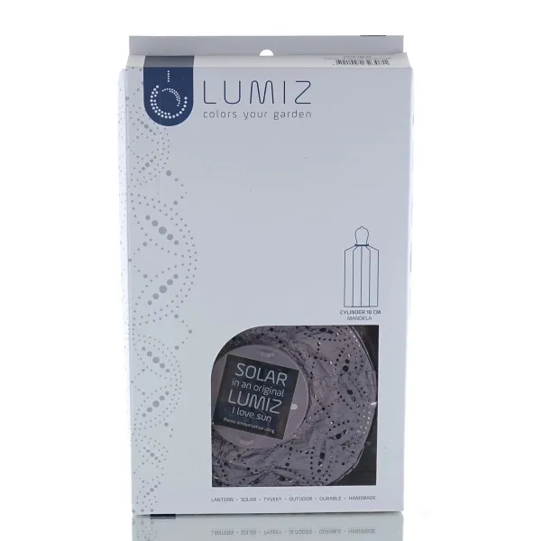 LUMIZ Lampion Solarlampe Cylinder 18 Mandela Mauve Purple lila Ø 18 cm - Tyvek®