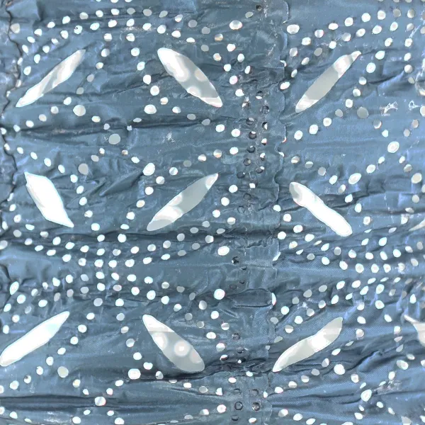 LUMIZ Lampion Solarlampe Cylinder 18 Mandela Petrol blaugrau Ø 18 cm - Tyvek®