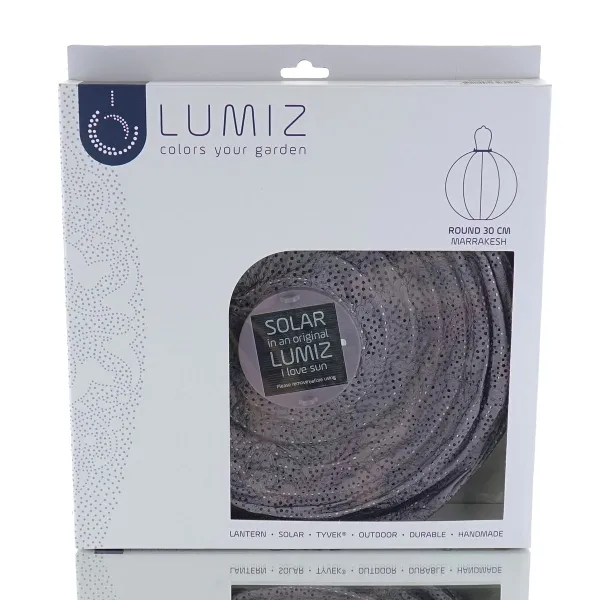 LUMIZ Lampion Solarlampe Round 30 Marrakesh Mauve Purple lila Ø 30 cm - Tyvek®