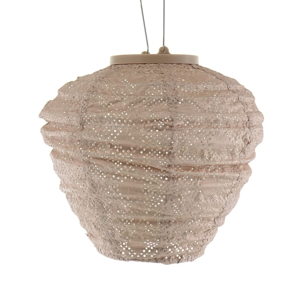 LUMIZ Lampion Solarlampe Ballon 20 Mosaic Pink lachsrosa Ø 20 cm - Tyvek®