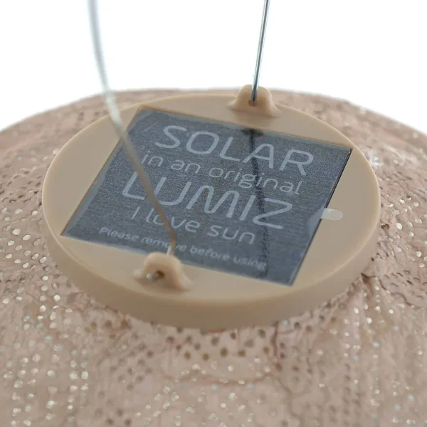 LUMIZ Lampion Solarlampe Ballon 20 Mosaic Pink lachsrosa Ø 20 cm - Tyvek®