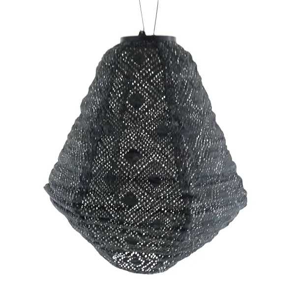 LUMIZ Lampion Solarlampe Can Mosaic Black schwarz Ø 30 cm - Tyvek® LUMIZ Lampion Solarlampe Can Mosaic Black schwarz Ø 30 cm - Tyvek®