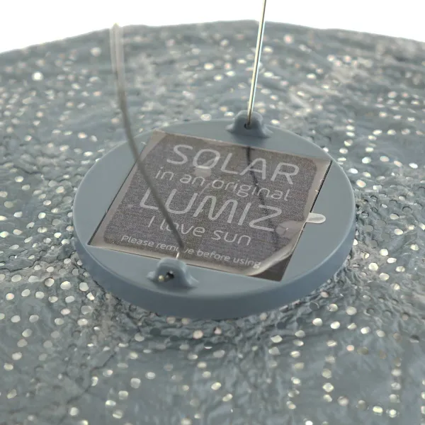 LUMIZ Lampion Solarlampe Oval 40 Mosaic Grey Blue graublau Ø 40 cm - Tyvek®