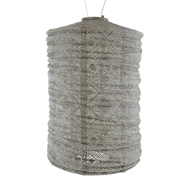 LUMIZ Lampion Solarlampe Cylinder 28 Mosaic Taupe hellgrau Ø 28 cm - Tyvek® LUMIZ Lampion Solarlampe Cylinder 28 Mosaic Taupe hellgrau Ø 28 cm - Tyvek®