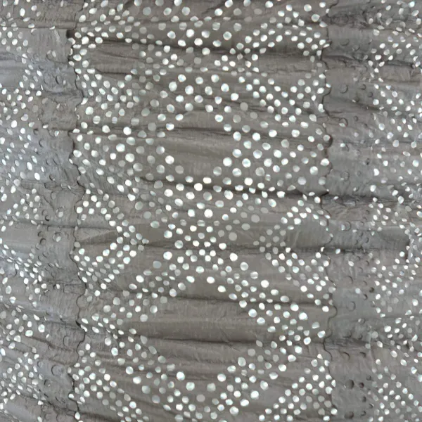 LUMIZ Lampion Solarlampe Cylinder 28 Mosaic Taupe hellgrau Ø 28 cm - Tyvek®