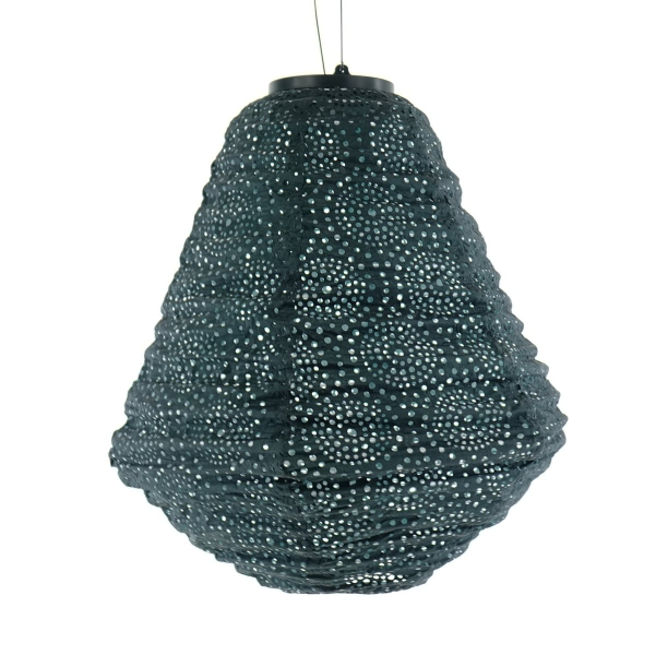 LUMIZ Lampion Solarlampe Can Occult Green dunkelgrün Ø 30 cm - Tyvek®