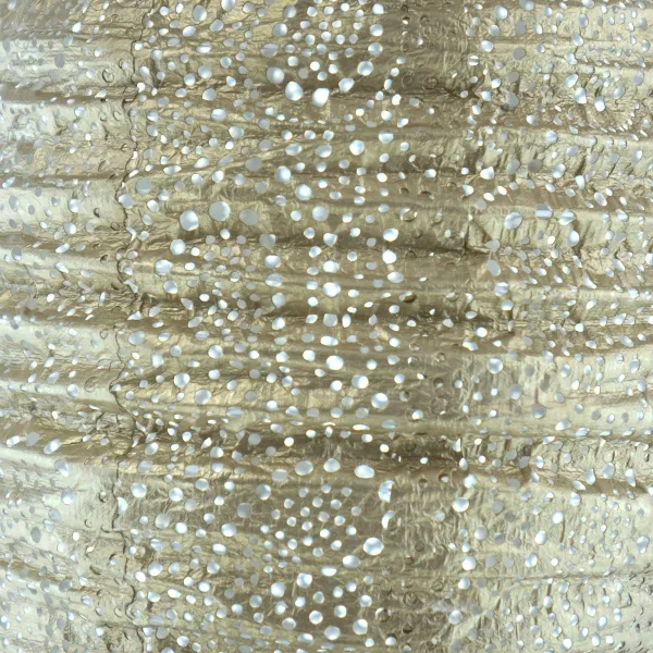 LUMIZ Lampion Solarlampe Long Oval 20 Paisley Gold goldfarben Ø 20 cm - Tyvek®