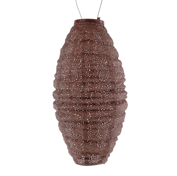 LUMIZ Lampion Solarlampe Long Oval 20 Paisley Copper kupferfarben Ø 20 cm - Tyvek®