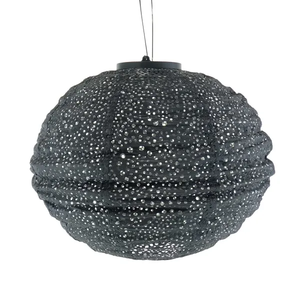 LUMIZ Lampion Solarlampe Round 30 Paisley Dark Grey dunkelgrau Ø 30 cm - Tyvek® LUMIZ Lampion Solarlampe Round 30 Paisley Dark Grey dunkelgrau Ø 30 cm - Tyvek®