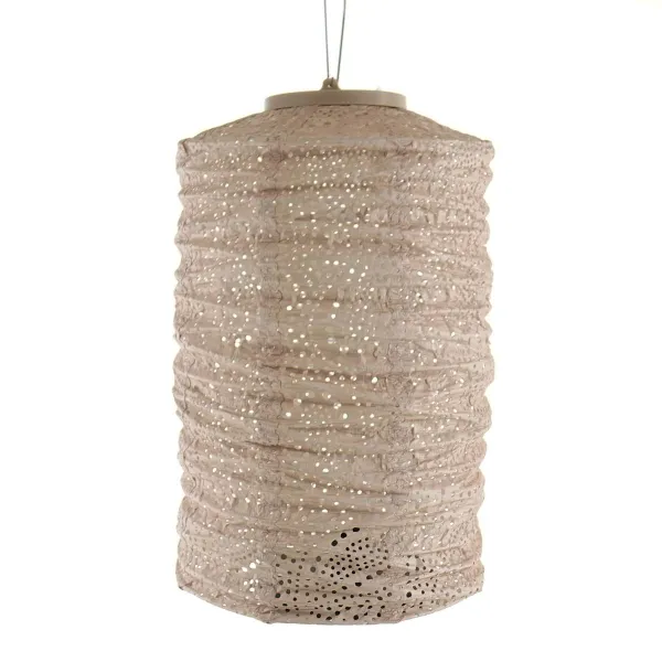 LUMIZ Lampion Solarlampe Cylinder 18 Paisley Pink lachsrosa Ø 18 cm - Tyvek® LUMIZ Lampion Solarlampe Cylinder 18 Paisley Pink lachsrosa Ø 18 cm - Tyvek®