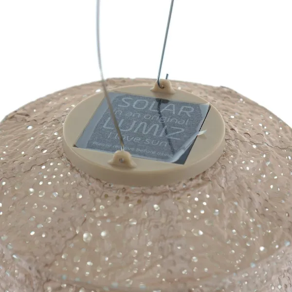 LUMIZ Lampion Solarlampe Cylinder 18 Paisley Pink lachsrosa Ø 18 cm - Tyvek®