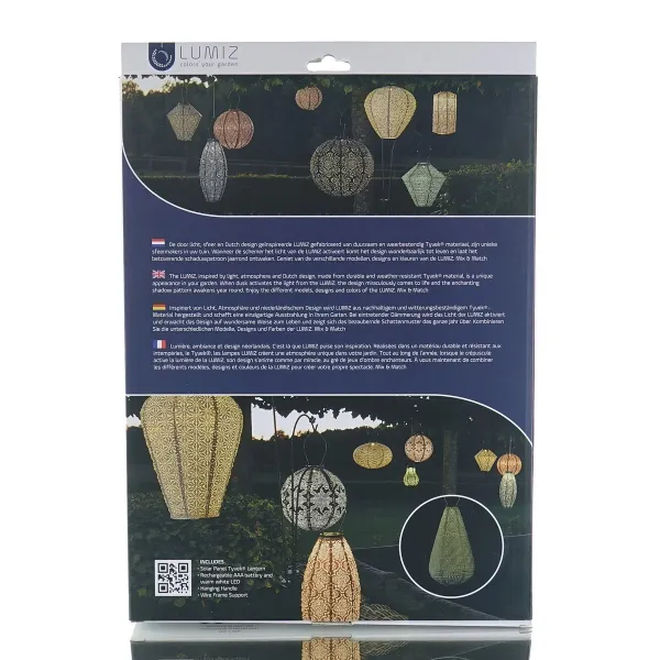 LUMIZ Lampion Solarlampe Drop 28 Spectare Sage Green salbeigrün Ø 28 cm - Tyvek®