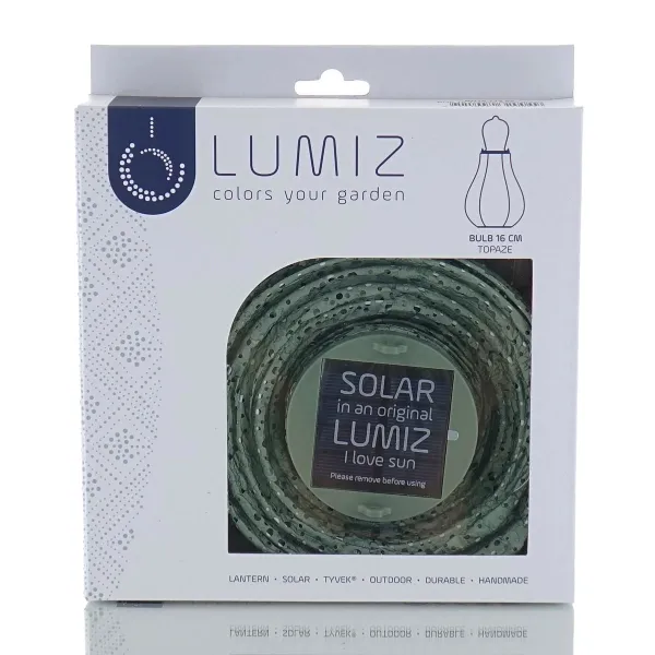 LUMIZ Lampion Solarlampe Bulb 16 Topaze Sage Green salbeigrün Ø 16 cm - Tyvek®
