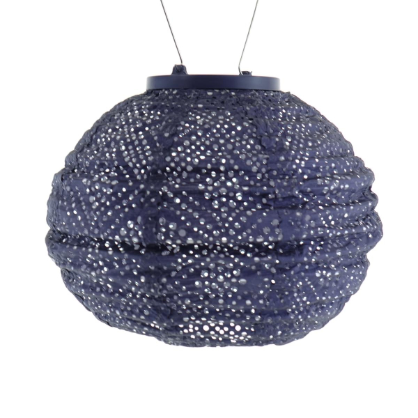 LUMIZ Lampion Solarlampe Round 20 Topaze Future Dusk blau-violett Ø 20 cm - Tyvek®