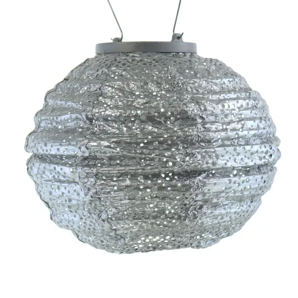 LUMIZ Lampion Solarlampe Round 20 Topaze Silver silberfarben Ø 20 cm - Tyvek® LUMIZ Lampion Solarlampe Round 20 Topaze Silver silberfarben Ø 20 cm - Tyvek®