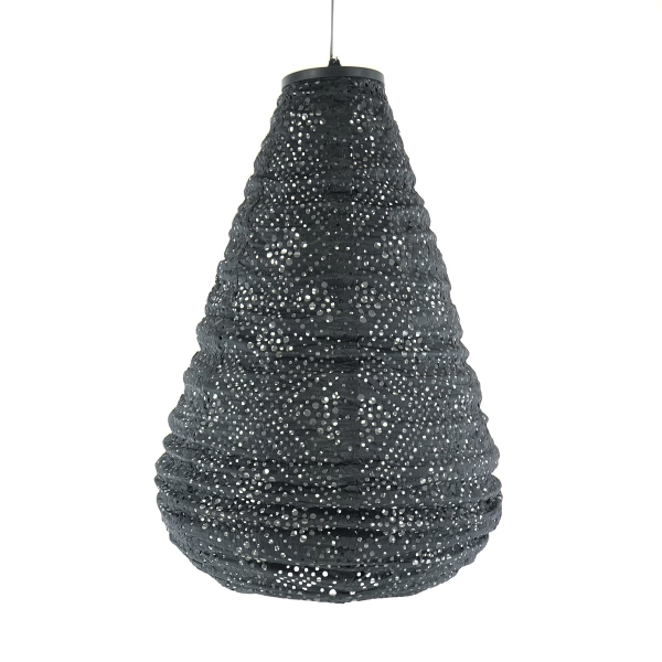 LUMIZ Lampion Solarlampe Drop 28 Topaze Dark Grey dunkelgrau Ø 28 cm - Tyvek®