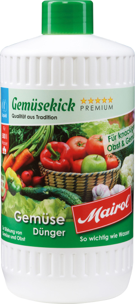 Mairol® Gemüsekick Flüssigdünger Liquid für 500 Liter - 1 Liter