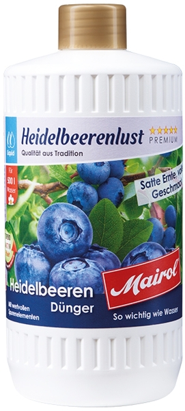Mairol® Heidelbeerenlust Flüssigdünger Liquid für 500 Liter - 1 Liter