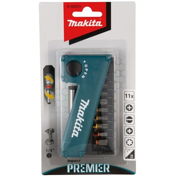 Makita® Zubehör Bit-Set Impact Premier - E-03573 - 11 teilig