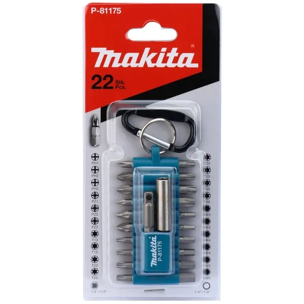 Makita® Zubehör Bit-Set - P-81175 - 22 teilig