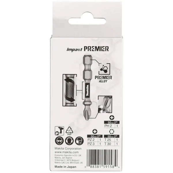 Makita® Zubehör Bit-Set Torsion Impact Premier E-13568 - 5 teilig