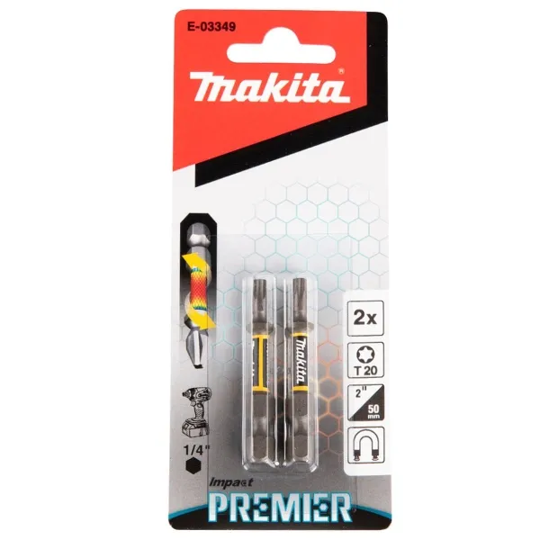 Makita® Zubehör Bits Torsion T20 - 50 mm E-03349 - 2er Pack