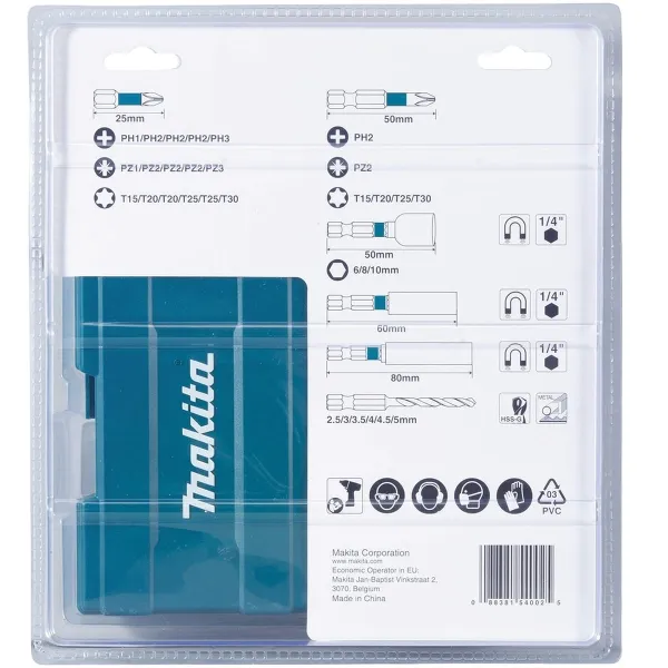 Makita® Zubehör Bohrer-Bit-Set Impact Black B-66896 - 33 teilig